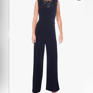 RALPH LAUREN Black Jumpsuit with Sequin Accents